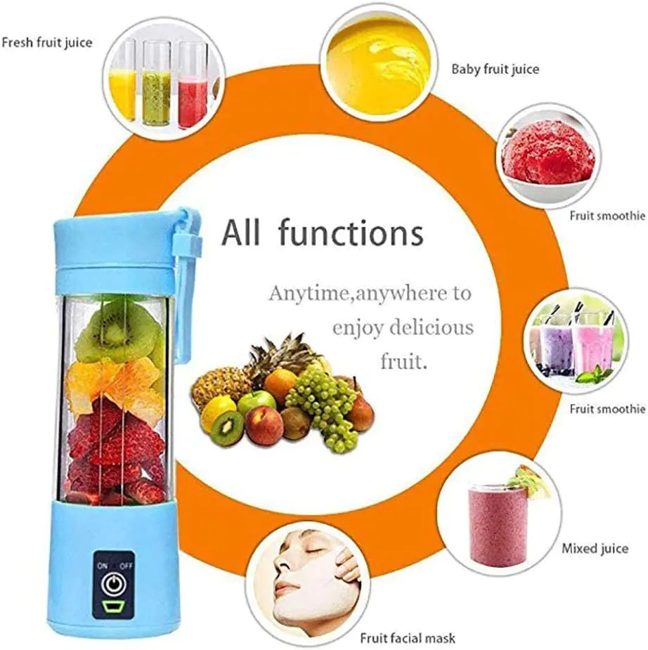 Personal blender with 6 blades; Personal Size Blender Juicer Cup; Smoothies and Shakes Blender; Handheld Fruit Machine; Blender Mixer Home