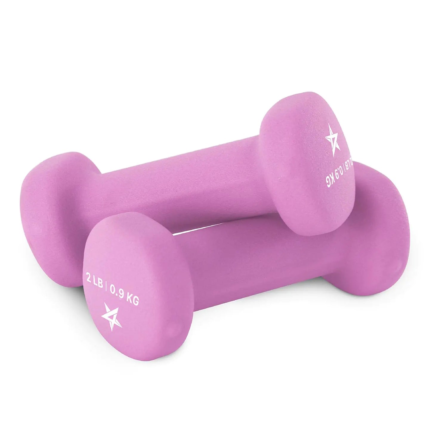 Yes4All Dumbbell Neoprene poids et haltere Weight Set Hand Weights for Women Dumbbells Pair Free Weights (Purple - 2lbs)