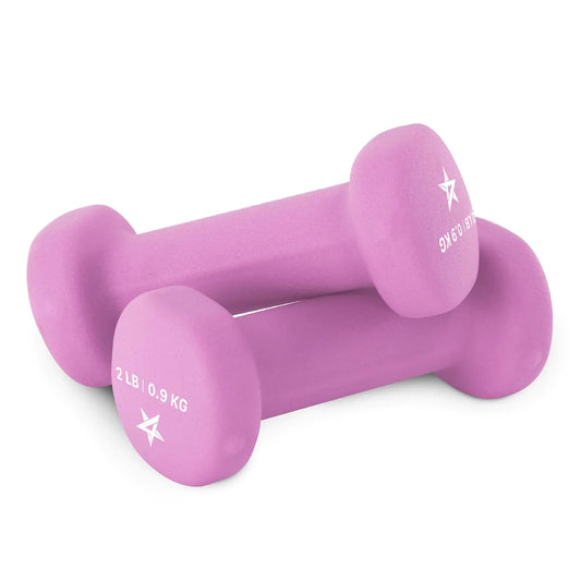 Yes4All Dumbbell Neoprene poids et haltere Weight Set Hand Weights for Women Dumbbells Pair Free Weights (Purple - 2lbs)