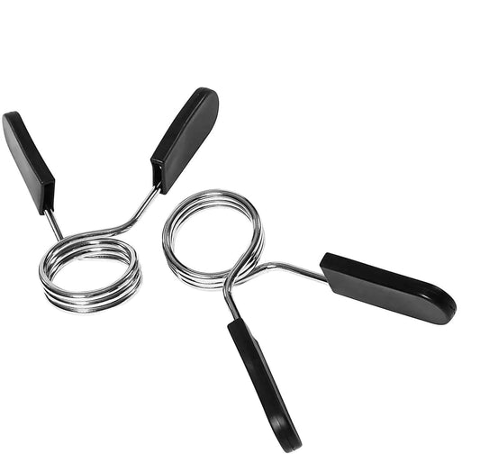 2 pcs Spring Clip Collars 2-inch (50mm) Barbell Exercise Collar Clamps for Olympic Weight Bar Dumbbells Gym Fitness Training Weight Lifting Equipment