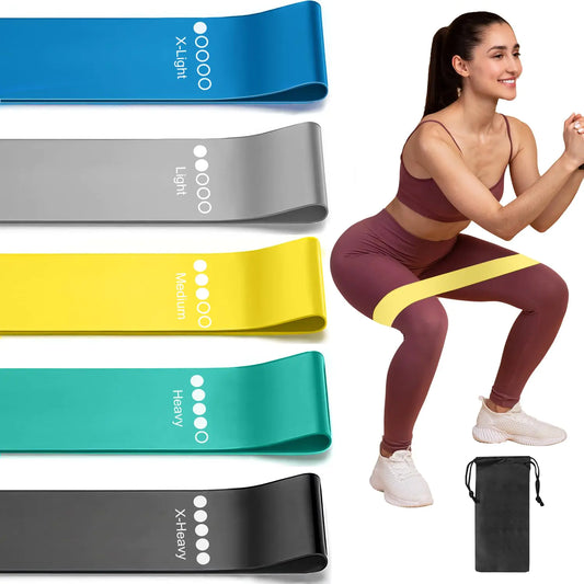 Resistance Loop Exercise Bands for Working Out Fitness Elastic Bands Workout Bands for Home Gym Stretching Yoga Pilates Physical Therapy (5pcs Set) - Multicolor
